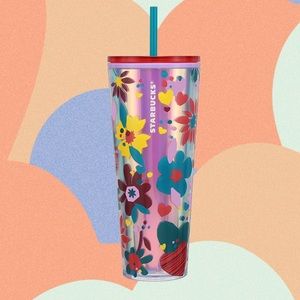 Starbucks Winter 2023 Valentine Confetti Cold Cup Tumbler (24 oz)
